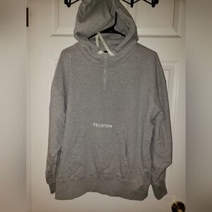 Peloton Med Mens Hoodie Sweatshirt Gray